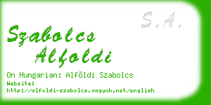 szabolcs alfoldi business card